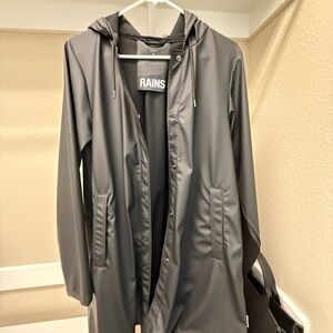Rains Charcoal Hooded Jacket